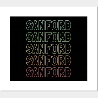 Sanford Name Pattern Posters and Art